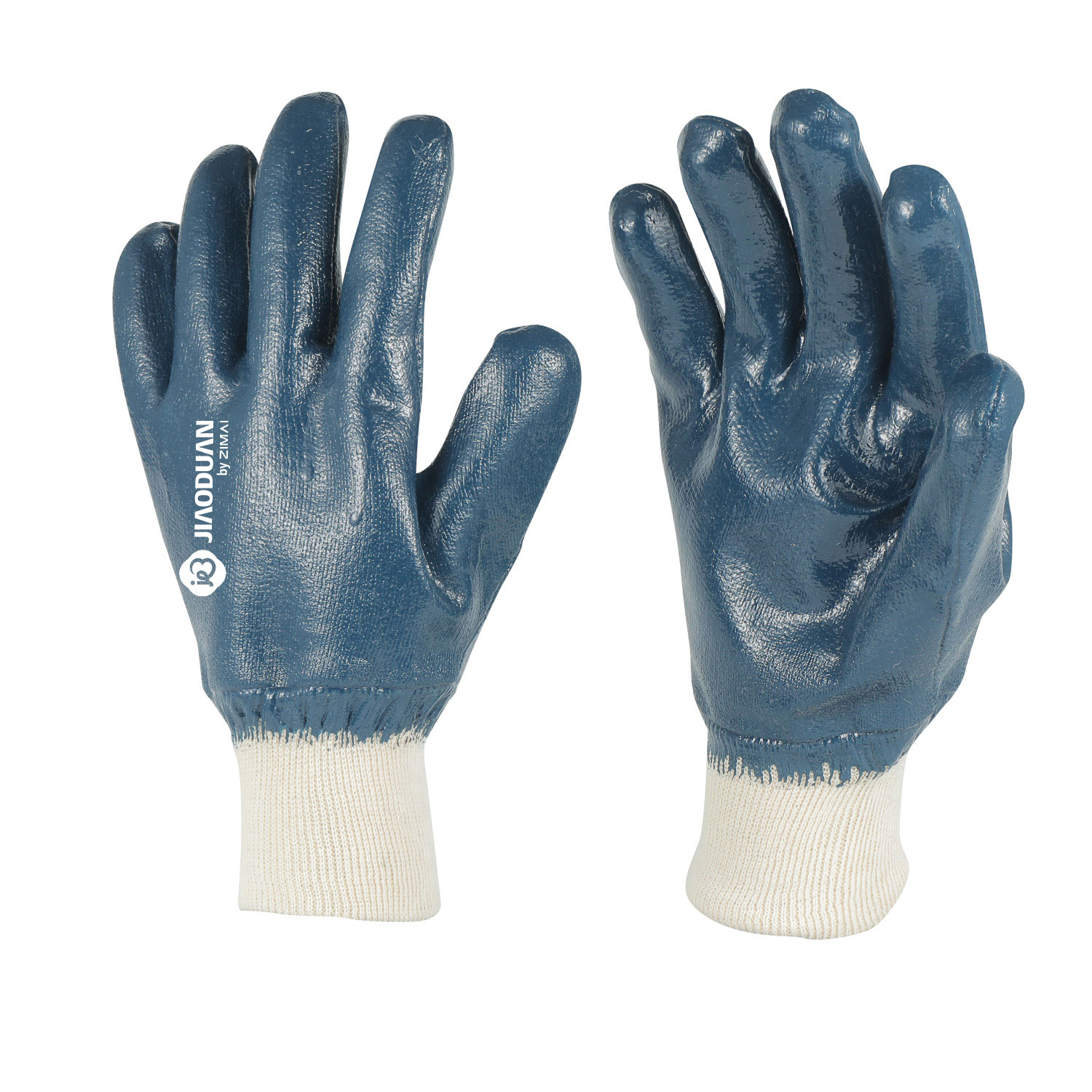 10100 ถุงมือเคลือบ NBR สีน้ำเงิน