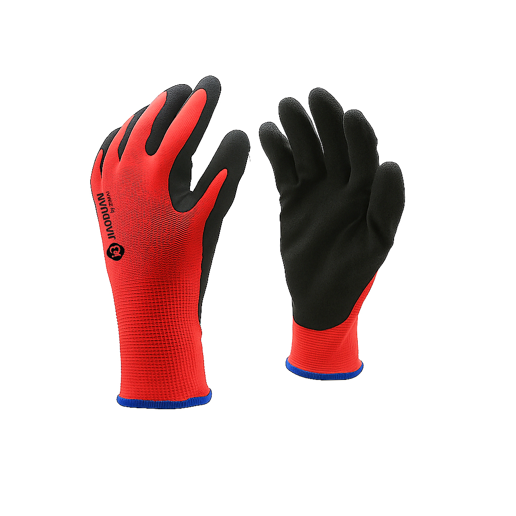 12173 Guanti con palmo rivestito in NBR color sabbia