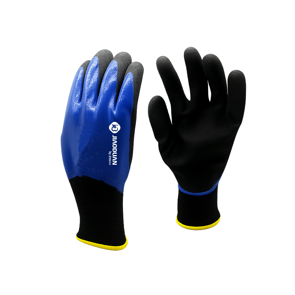12223 Sandy NBR Double Fully Coated Gloves