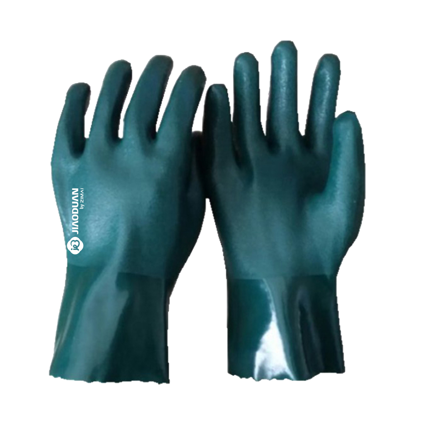 31527 قفازات القفاز المطلية بالكامل باللون الأخضر PVC ذات لمسة نهائية ناعمة