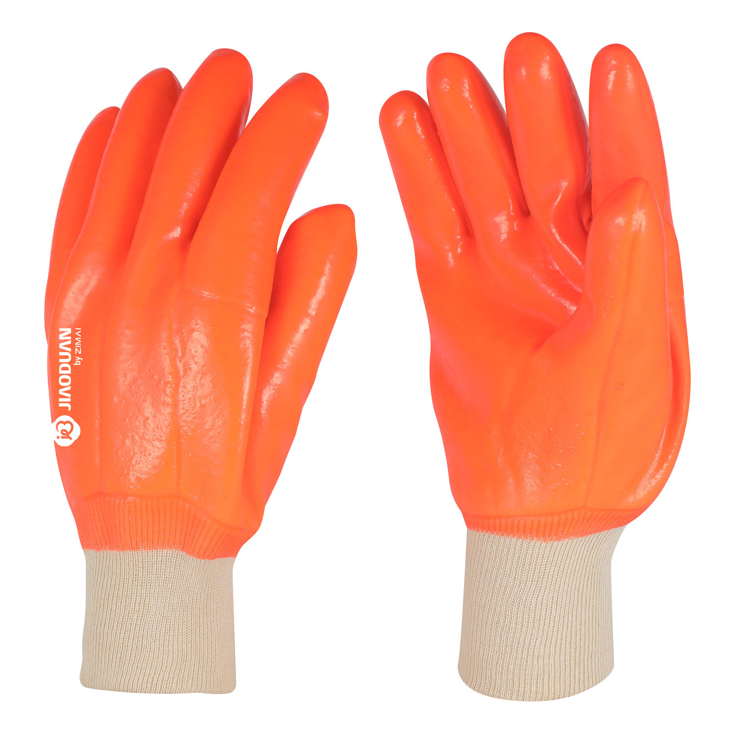 33100 Guanti completamente rivestiti in PVC fluorescente