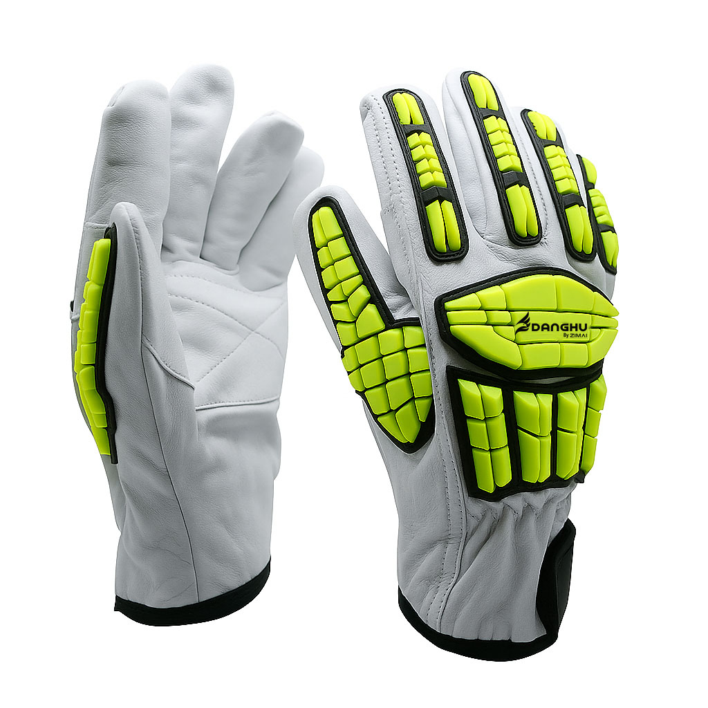 48120 ป้องกันการตัด & ถุงมือหนังป้องกันการกระแทก