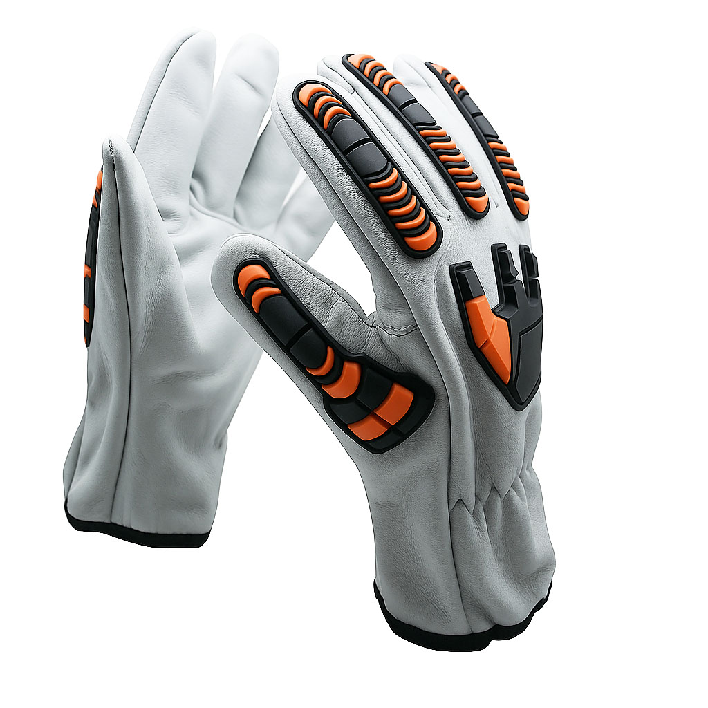 48140  アンチカット & 耐衝撃性レザーグローブ