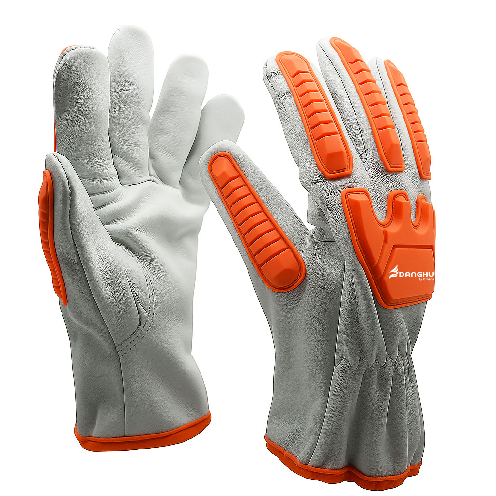 48150 ป้องกันการตัด & ถุงมือหนังป้องกันการกระแทก