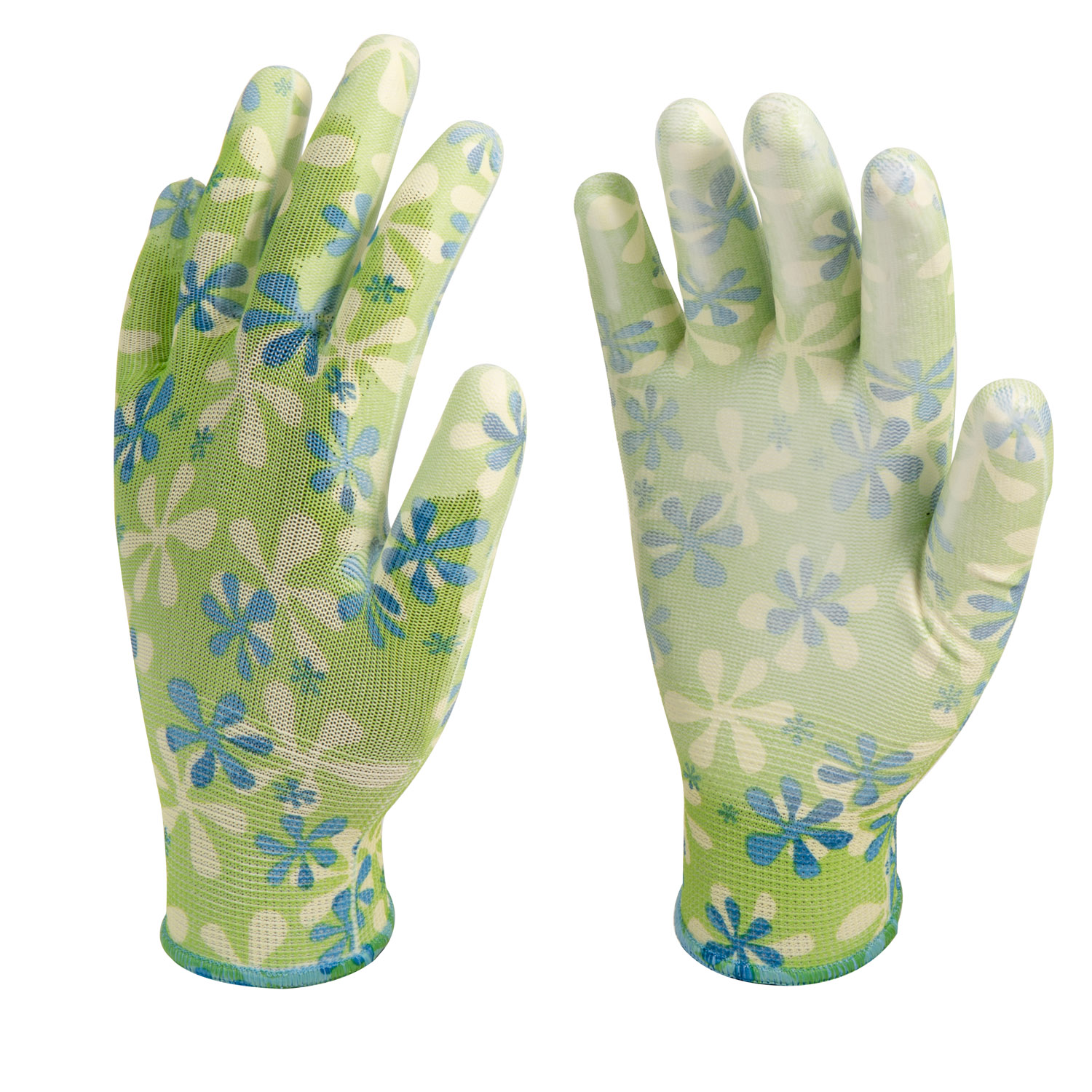 50133 Flower Pattern PU Coated Gloves