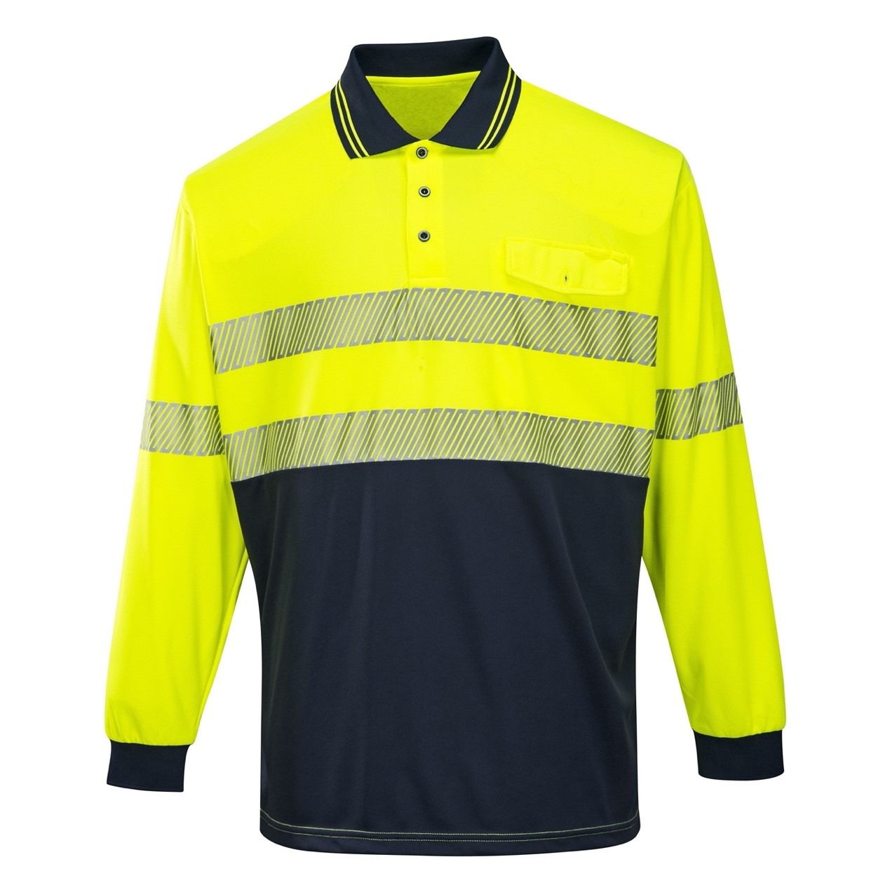 HV235 เสื้อโปโลแขนยาวโพลีเอสเตอร์ Hi-Vi