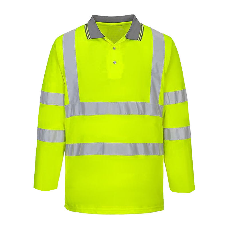 HV215 Hi-Vi Polyester Langarm-POLO